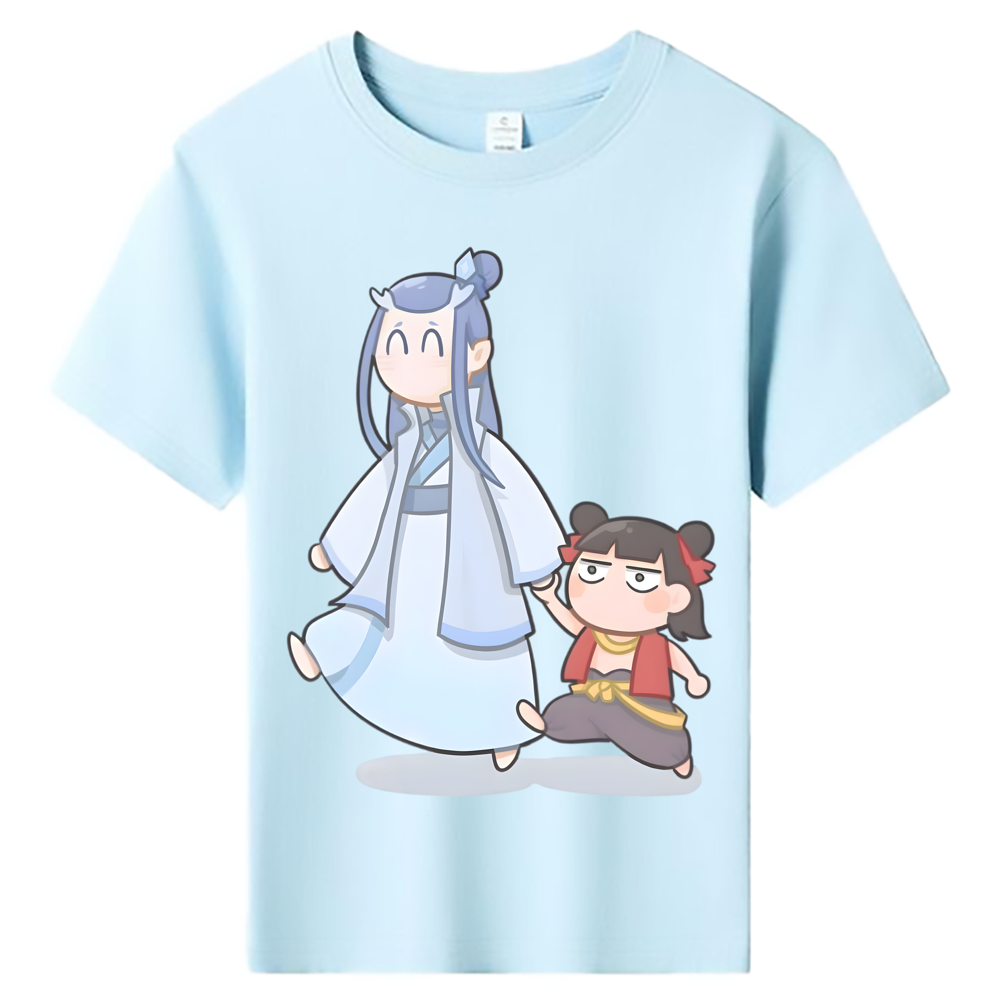 （画像用） Ne Zha 2 ナタ 魔童の大暴れ 綿100％キッズTシャツ（フロントプリント）